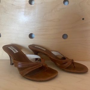 vintage Steve Madden brown leather heeled sandals